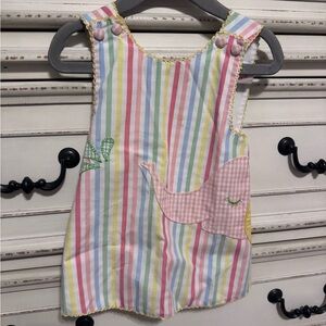Colorful Striped Toddler Outfit with Elephant Design